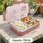 Insulated 3-Compartment Stainless Steel Lunch Box for Kids & Adults