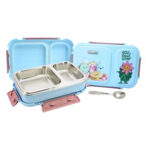Classic Steels Bento Trio | Insulated 3-Compartment Stainless Steel Lunch Box for Kids & Adults | Leak-Proof Bento Box with Silicone Seal | BPA-Free & Food Grade