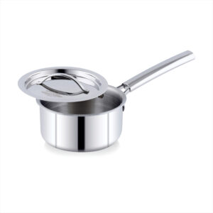 Classic Steels Triply Stainless Steel Sauce Pan with Steel Lid Handle - Silver (Induction and Gas Stove Friendly)