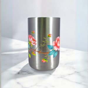 Classic Steels Stainless Steel - Multipurpose Gulzar Designer Glass Set for Home & Office | Ideal for Serving Water, Juice, Cold Drinks & Lemonade | Ideal Gift Choice | Pack of 6 | 300 ML Each