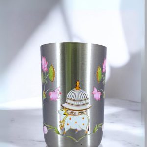 Classic Steels Stainless Steel - Multipurpose Kamal Kunj Designer Glass Set for Home & Office | Ideal for Serving Water, Juice, Cold Drinks & Lemonade | Ideal Gift Choice | Pack of 6 | 300 ML Each