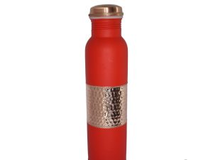 Classic Steels 950 ml Designer Copper Water Bottle, Leak-Proof, Rust-Free Steel Bottle, Easy Grip, Easy to Carry, Travel Bottle.