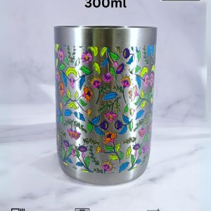 Classic Steels Stainless Steel - Multipurpose Phoolkari Designer Glass Set for Home & Office | Ideal for Serving Water, Juice, Cold Drinks & Lemonade | Ideal Gift Choice | Pack of 6 | 300 ML Each