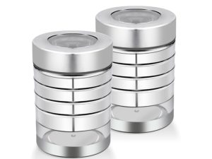 Classic Steels Utility Canister Set of 2, 1000 ml | Airtight Stainless Steel Kitchen Storage Containers with See-Through Window & Top View Lid | Spices, Dry Fruits, Tea, Sugar | Mirror Finish Silver