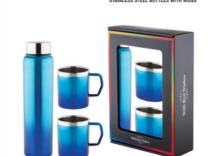 SS Bottle With Mugs Set