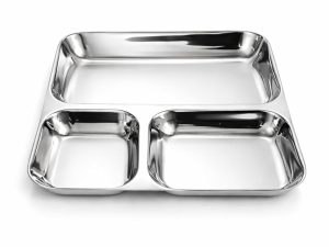 3 in 1 Exclusive Square Pav Bhaji plate