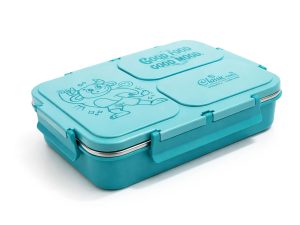 bento trio lunch box blue