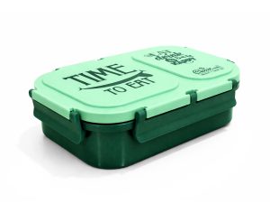 Classic Steels Bento Duo Lunch Box for Kids (600ml) | 2 Compartments Stainless Steel Insulated Tiffin Box | Leak-Proof Silicone Seal | School Lunch Box | Green